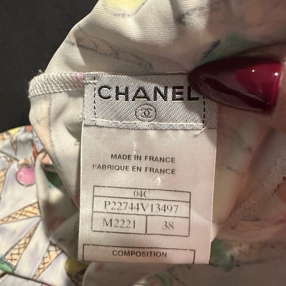 CHANEL Multicolor Ice Cream Pattern Dress - Picture 10 of 10